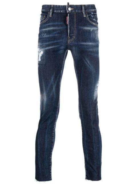 distressed slim-fit jeans by DSQUARED2