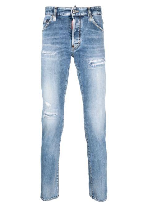 distressed straight-leg jeans by DSQUARED2