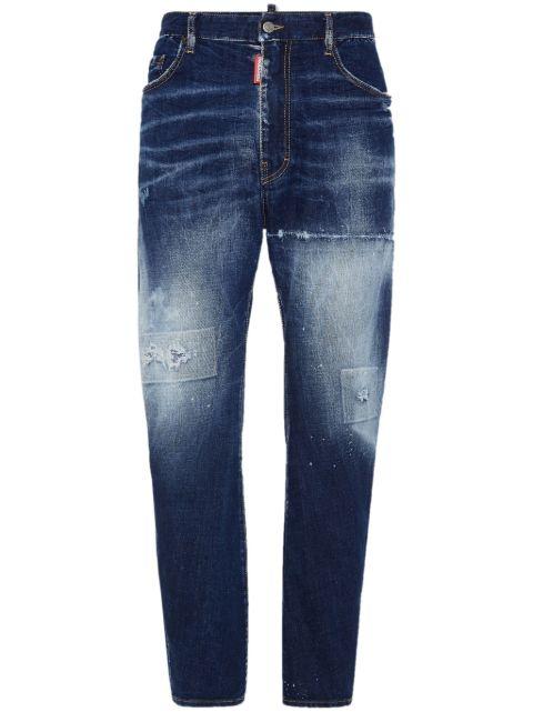 distressed stretch-cotton jeans by DSQUARED2