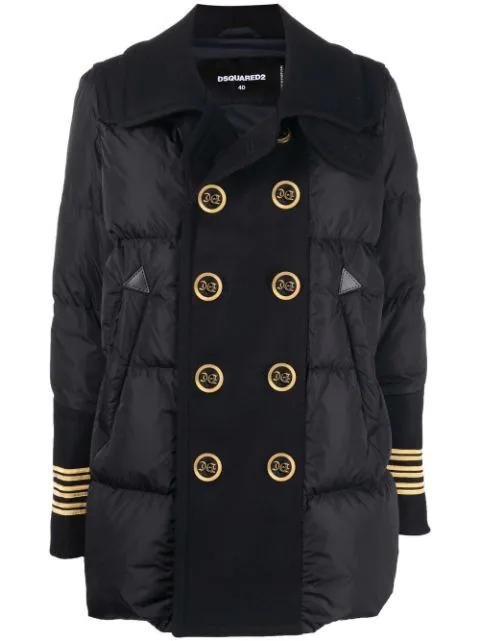 double breasted puffer coat by DSQUARED2