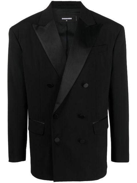 double-breasted silk-lapels blazer by DSQUARED2