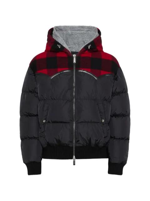 double-hood western puffer jacket by DSQUARED2
