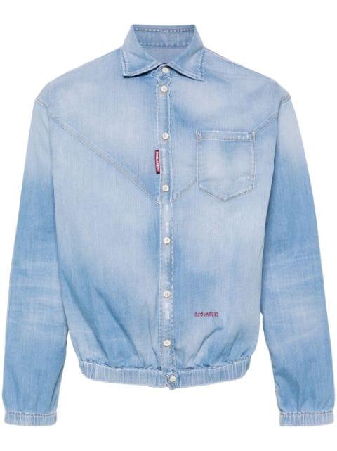 elasticated-waistband denim shirt by DSQUARED2