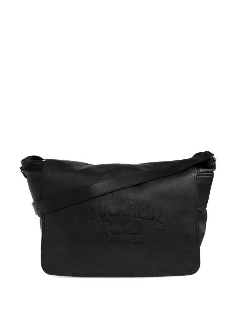 embossed leather tote bag by DSQUARED2