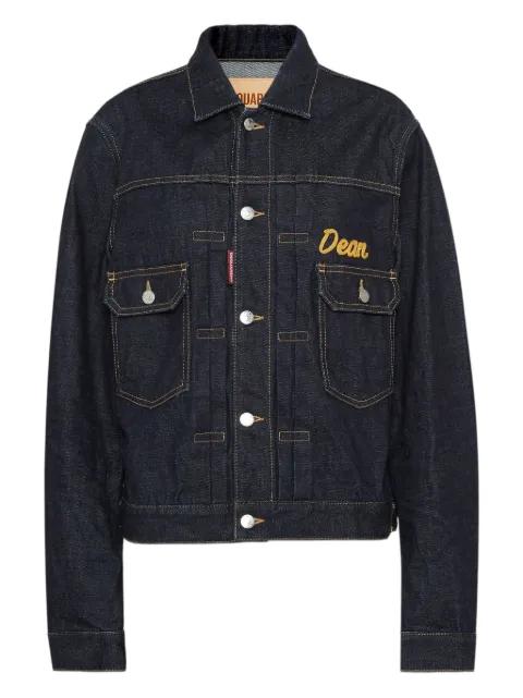 embroidered denim jacket by DSQUARED2