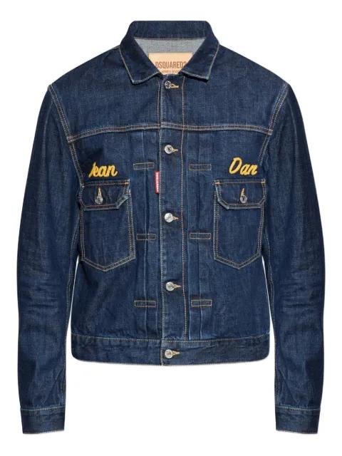 embroidered-detail denim jacket by DSQUARED2