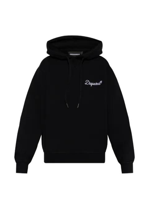 embroidered hoodied top by DSQUARED2
