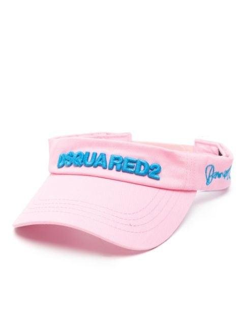 embroidered-logo cotton visor by DSQUARED2