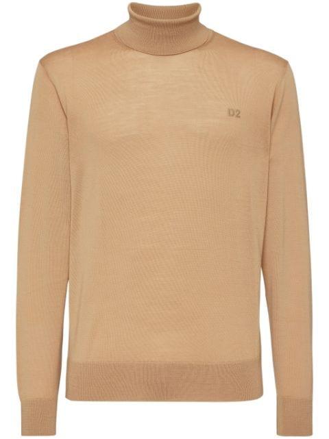embroidered-logo ribbed jumper by DSQUARED2