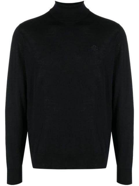 embroidered monogram rollneck jumper by DSQUARED2