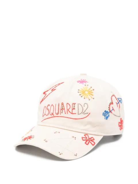 embroidered studded cap by DSQUARED2