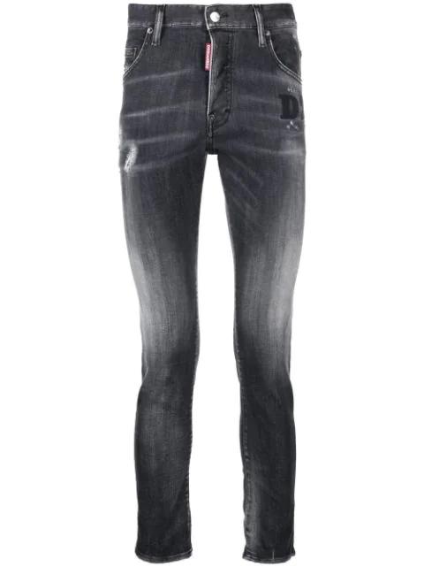 faded skinny-fit jeans by DSQUARED2