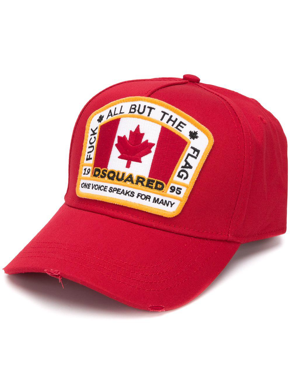 flag-patch baseball hat by DSQUARED2