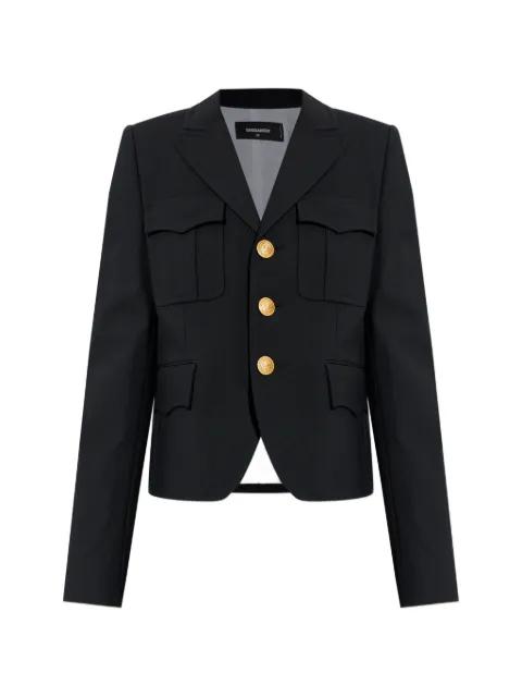 flap-pocket single-breasted blazer by DSQUARED2