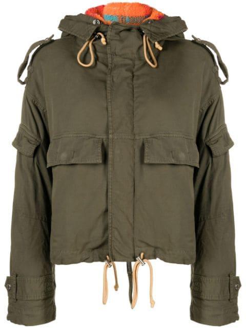 fleece-lined hoodied jacket by DSQUARED2