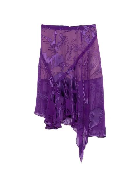 floral asymmetric mini skirt by DSQUARED2