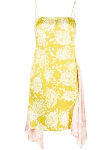 floral-print draped dress by DSQUARED2