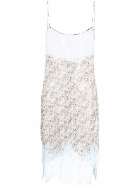 floral-print silk dress by DSQUARED2