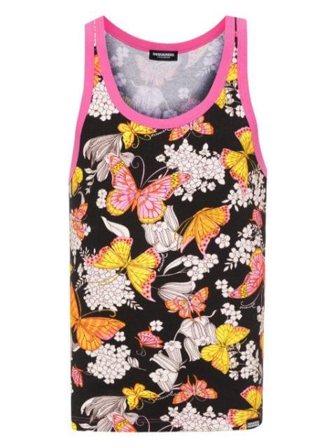 floral-print tank top by DSQUARED2