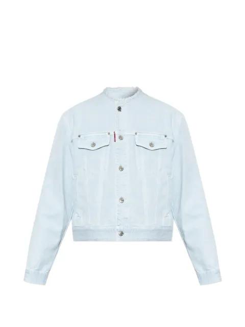 frayed-edge denim jacket by DSQUARED2