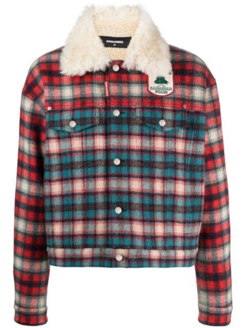 fur-collared blouson jacket by DSQUARED2
