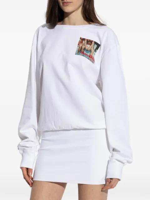 graphic cotton dress by DSQUARED2
