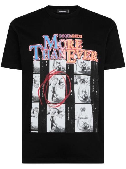 graphic-print cotton T-shirt by DSQUARED2