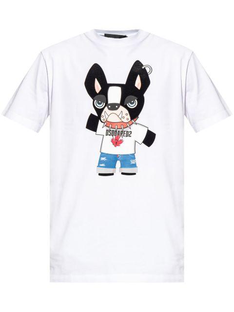 graphic-print cotton T-shirt by DSQUARED2