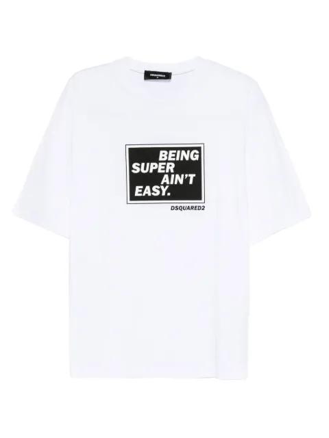 graphic-print cotton T-shirt by DSQUARED2