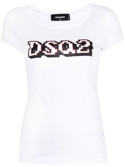 graphic-print cotton T-shirt by DSQUARED2