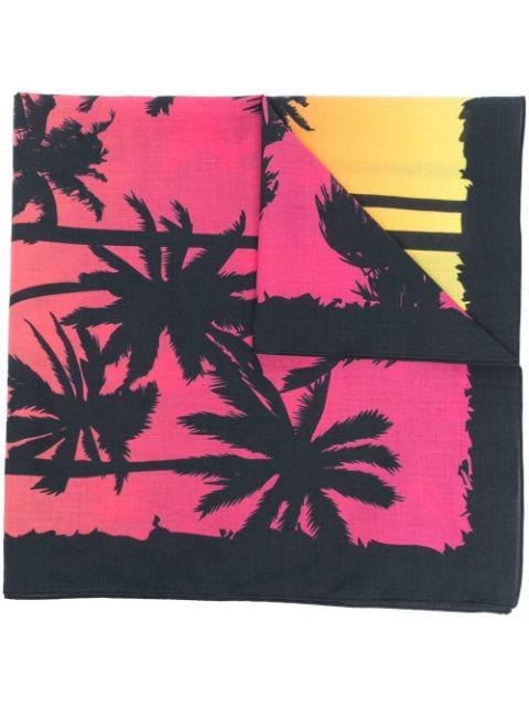 graphic-print cotton scarf by DSQUARED2