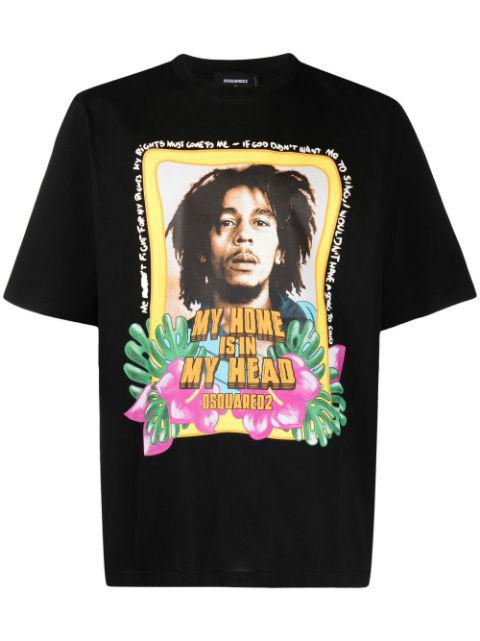 graphic-print crew-neck T-shirt by DSQUARED2