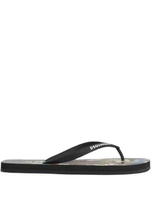 graphic-print flip flops by DSQUARED2