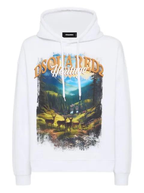 graphic-print hoodie by DSQUARED2