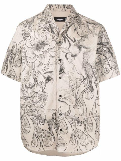 graphic-print shirt by DSQUARED2