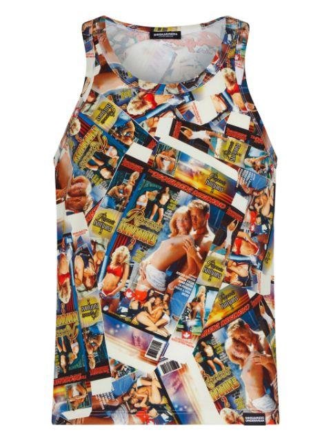 graphic-print tank top by DSQUARED2