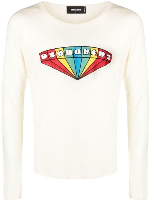 graphic-print wool sweatshirt by DSQUARED2
