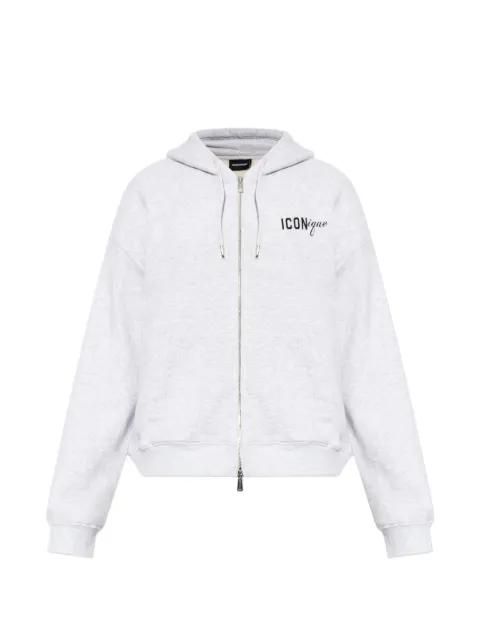 graphic-print zip-up hoodie by DSQUARED2