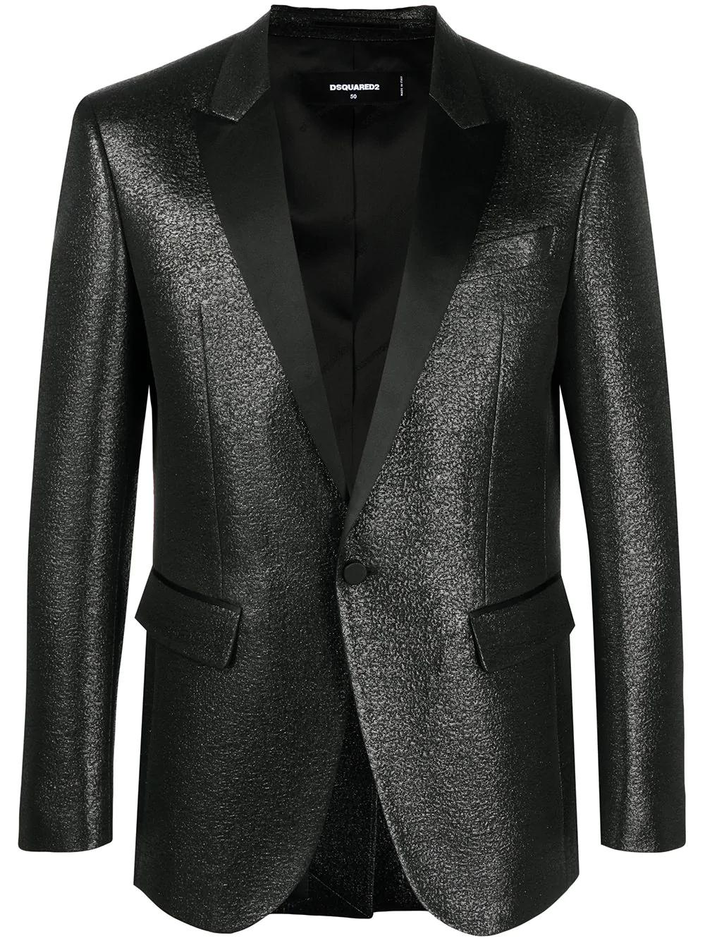 high-shine brocade pattern blazer by DSQUARED2