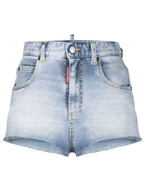 high-waisted denim shorts by DSQUARED2
