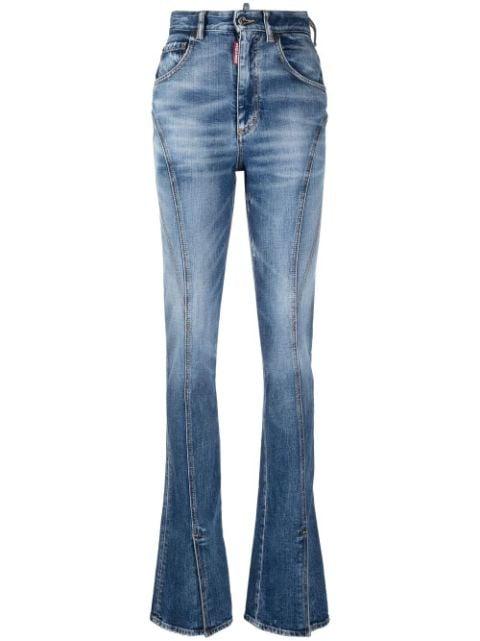 high-waisted flared jeans by DSQUARED2