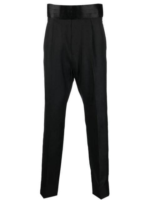 high-waisted tailored tuxedo trousers by DSQUARED2