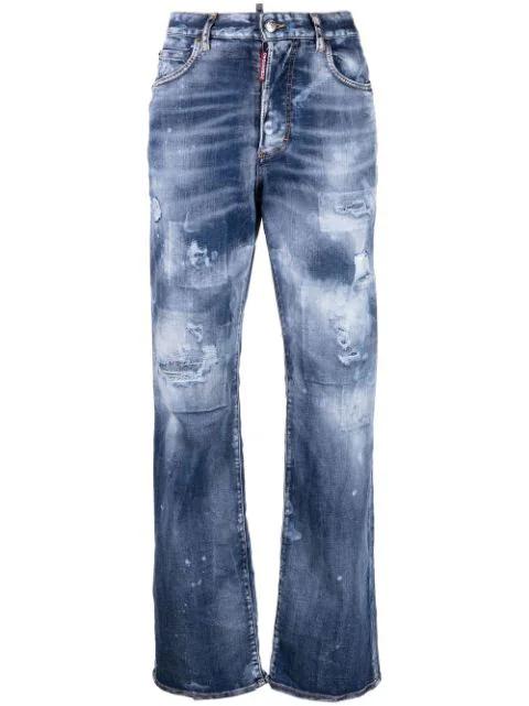 high-waisted tie-dye jeans by DSQUARED2