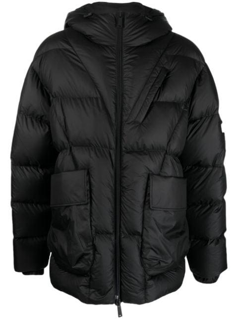 hoodied down padded coat by DSQUARED2
