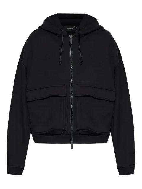 hoodied ribbed jacket by DSQUARED2