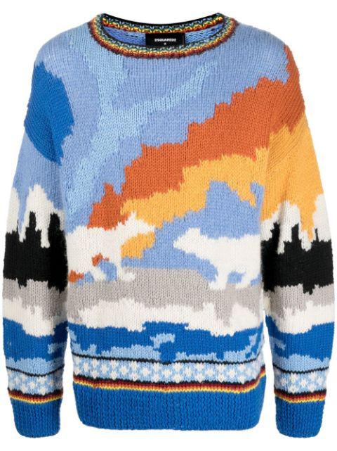 Dsquared2 Intarsia Crew-Neck Jumper