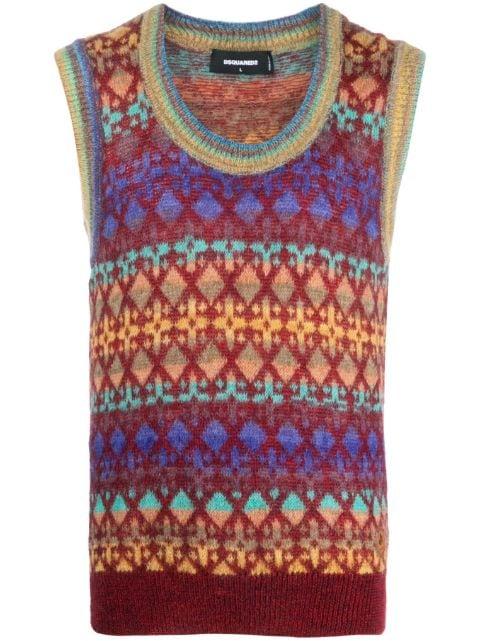 jacquard-knit vest by DSQUARED2