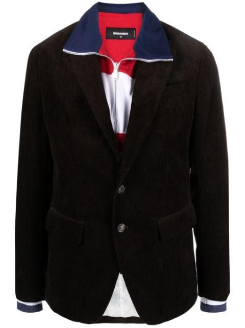 layered single-breasted blazer by DSQUARED2