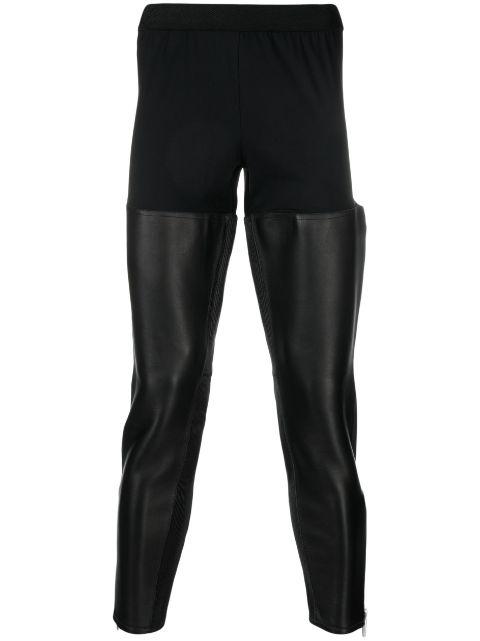 leather-panel leggings by DSQUARED2