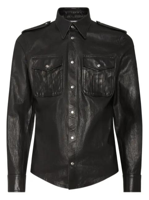 leather shirt by DSQUARED2